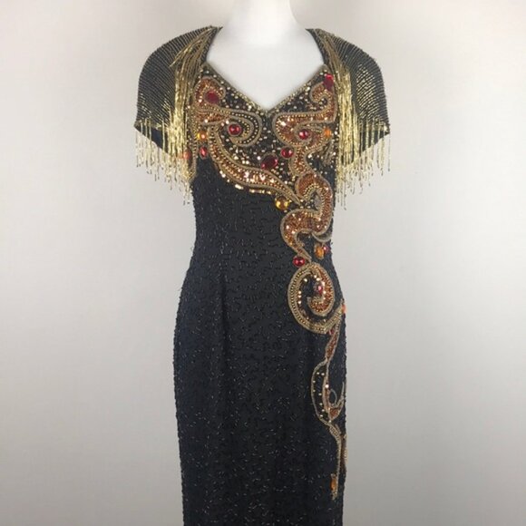 LIME NITE • Vintage Silk Dress - Picture 2 of 7